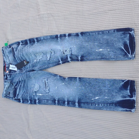 #SWITCH REMARKABLE #Slim Taper Fit Moto & #Stich Denim with Paint Splashes - Picture 10 of 17